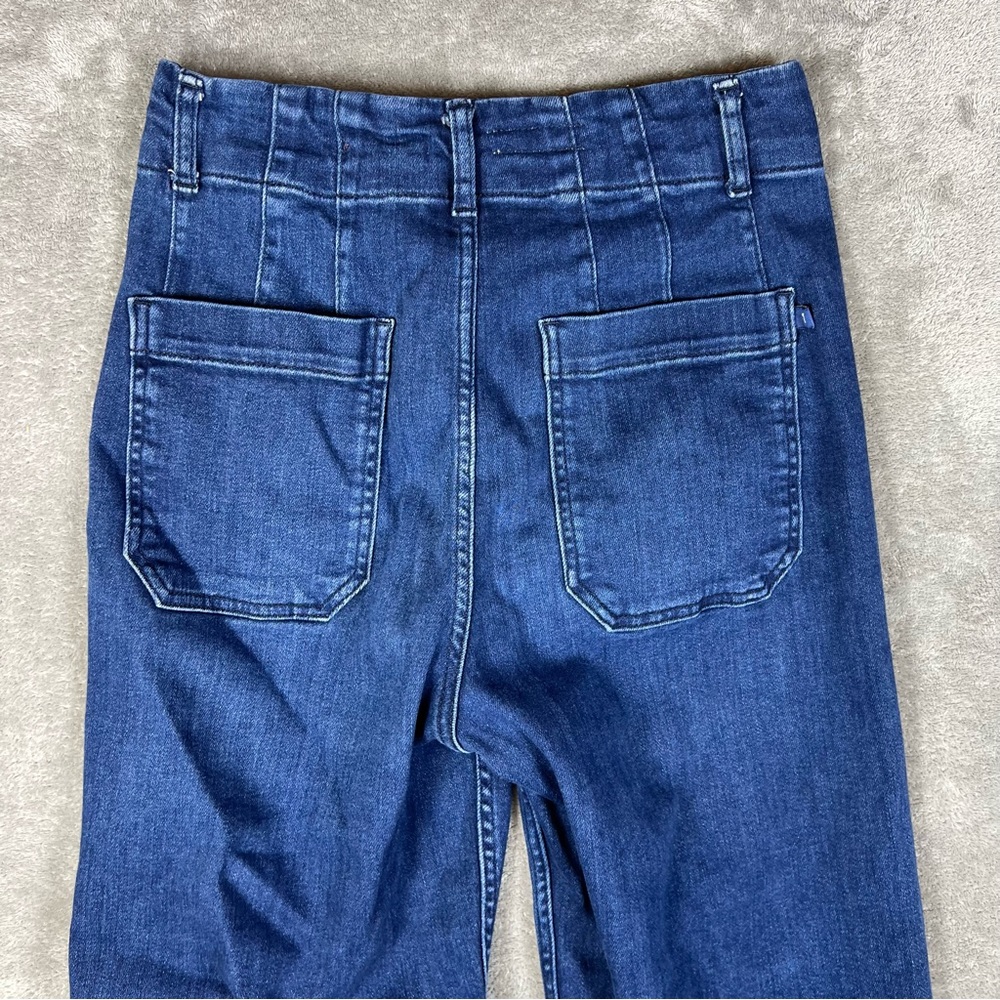 Anthropologie Jeans Womens 28 Pilcro The Skipper Wide Leg Raw Hem High Waisted - Picture 7 of 11